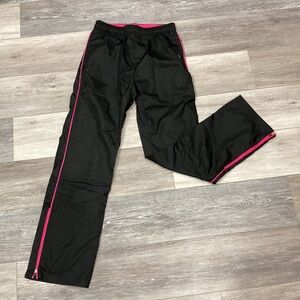 Danskin Now Black and Pink Sweatpants size XS Leg Zippers